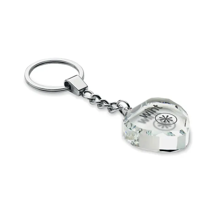 Glass heart award key ring - MO2658 (MOCN#22)